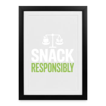 Registered Dietitian Expert Food Assessment  - Framed poster (27 × 37 cm) - black - Front