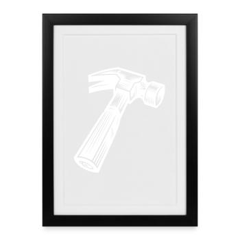 I've got a hammer and I know how to use it - Framed poster (27 × 37 cm) - black - Front