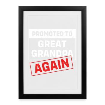 Grandpa Grandpa Grandchild Grandpa - Framed poster (27 × 37 cm) - black - Front
