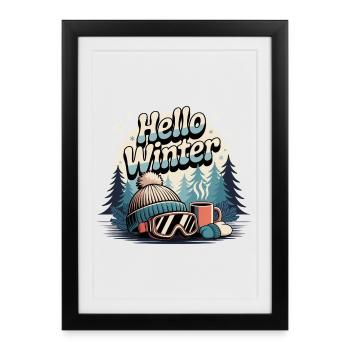 Ski Skiing Skier - Framed poster (27 × 37 cm) - black - Front