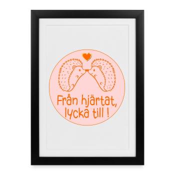 From the heart, good luck - Framed poster (27 × 37 cm) - black - Front