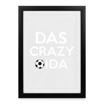 The Crazy Ida Football - Framed poster (27 × 37 cm) - black - Front