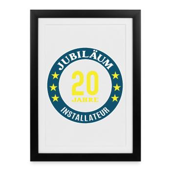 Installer Anniversary 20 Years 20th Anniversary - Framed poster (27 × 37 cm) - black - Front