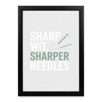 Praticien Expert Agréé en MTC Maîtrise Technique - Affiche encadrée (27 × 37 cm) - noir - Devant