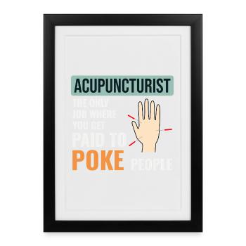 Praticien Expert Spécialisé en MTC Agréé - Affiche encadrée (27 × 37 cm) - noir - Devant