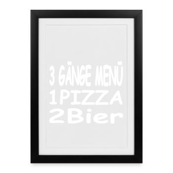 Bière - Affiche encadrée (27 × 37 cm) - noir - Devant