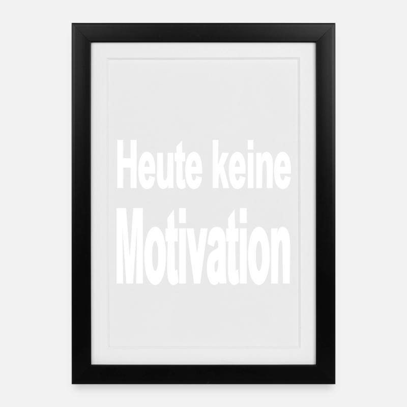 Motivation - Gerahmtes Poster (27 × 37 cm) - Schwarz