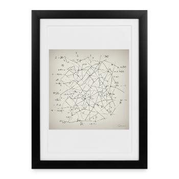Abstract Neural Network - Framed poster (27 × 37 cm) - black - Front