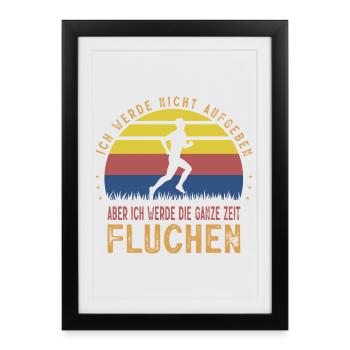 Jogging, Coureur Cadeau, Sport, Forme physique - Affiche encadrée (27 × 37 cm) - noir - Devant