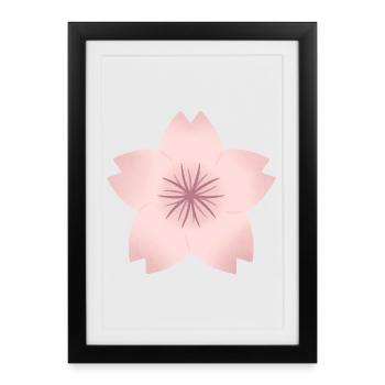 Blush Cherry Bloom - Affiche encadrée (27 × 37 cm) - noir - Devant