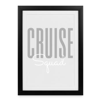 Escouade de croisière – Équipage de voyage de croisière de vacances - Affiche encadrée (27 × 37 cm) - noir - Devant
