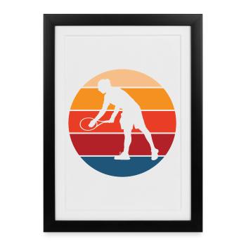 tennis - Framed poster (27 × 37 cm) - black - Front
