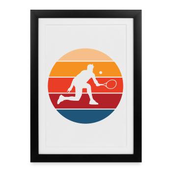 tennis - Affiche encadrée (27 × 37 cm) - noir - Devant