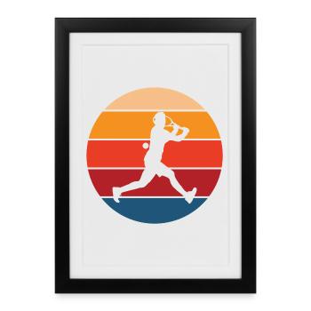 tennis - Affiche encadrée (27 × 37 cm) - noir - Devant