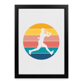 tennis - Affiche encadrée (27 × 37 cm) - noir - Devant