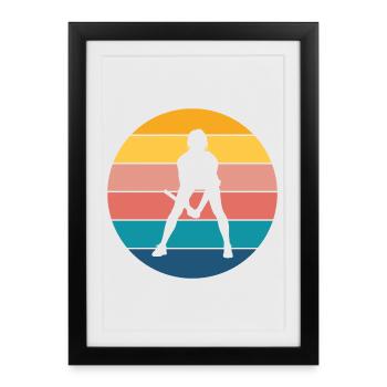 tennis - Affiche encadrée (27 × 37 cm) - noir - Devant