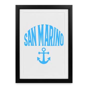 Saint-Marin - Affiche encadrée (27 × 37 cm) - noir - Devant