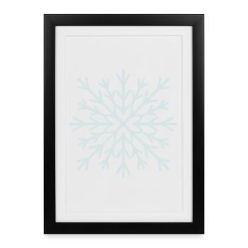 Frosted Snowflake Radiance - Framed poster (27 × 37 cm) - black - Front