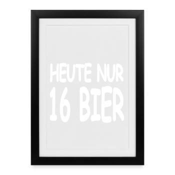 Bier - Gerahmtes Poster (27 × 37 cm) - Schwarz - Vorne