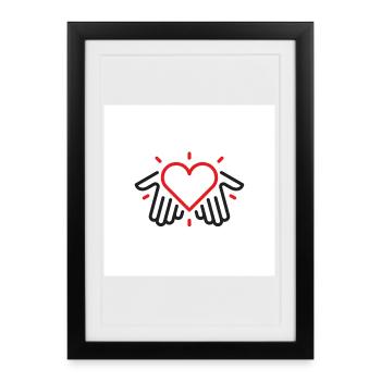 Hands of love - Framed poster (27 × 37 cm) - black - Front