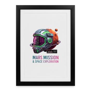 Mars Mission - Affiche encadrée (27 × 37 cm) - noir - Devant