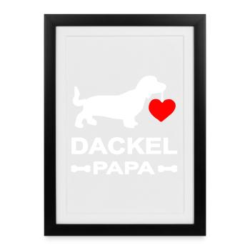 Dachshund - Framed poster (27 × 37 cm) - black - Front