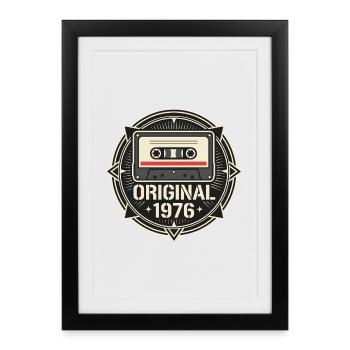 Birthday original vintage 1976 - Framed poster (27 × 37 cm) - black - Front