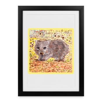 Wombat - Affiche encadrée (27 × 37 cm) - noir - Devant