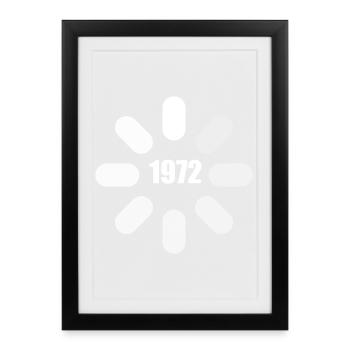 Anniversaire 1972 Idées d’anniversaire 1972  - Affiche encadrée (27 × 37 cm) - noir - Devant