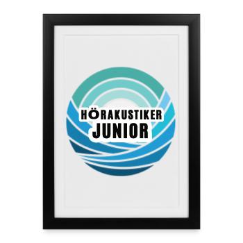 Audiologiste Junior Successeur Fils Enfant Garçon - Affiche encadrée (27 × 37 cm) - noir - Devant