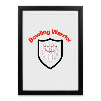 Guerrier du Bowling, Chasseur de Quilles, Strike, Armée des Quilles - Affiche encadrée (27 × 37 cm) - noir - Devant