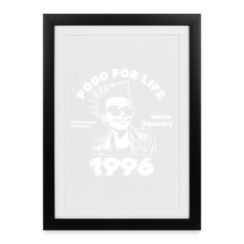 30th Birthday Pogo for life since 01/1996 - Framed poster (27 × 37 cm) - black - Front