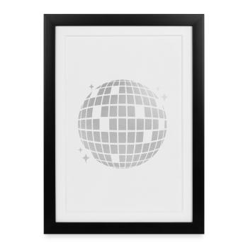 Éclat de mosaïque de boule disco - Affiche encadrée (27 × 37 cm) - noir - Devant