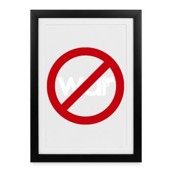 Stop War – Pour la paix et la liberté - Affiche encadrée (27 × 37 cm) - noir - Devant