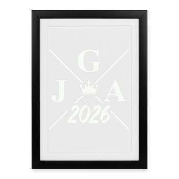 Jga 2026 Logo - Framed poster (27 × 37 cm) - black - Front