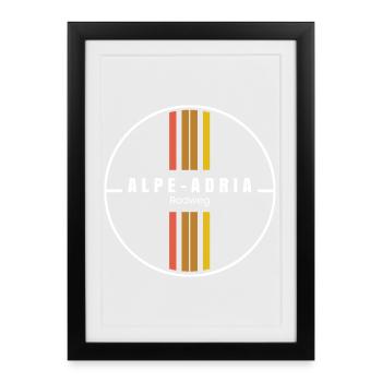 Alpe-Adria Cycle Path - Framed poster (27 × 37 cm) - black - Front