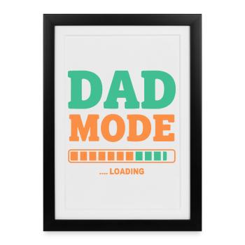 Mode papa en charge pour les futurs pères fiers - Affiche encadrée (27 × 37 cm) - noir - Devant