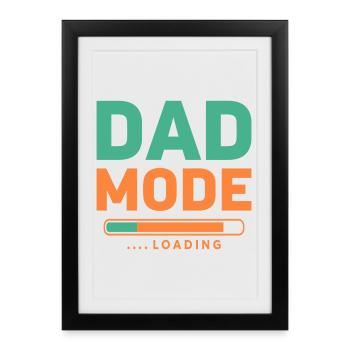 Mode papa en charge pour les futurs pères fiers - Affiche encadrée (27 × 37 cm) - noir - Devant