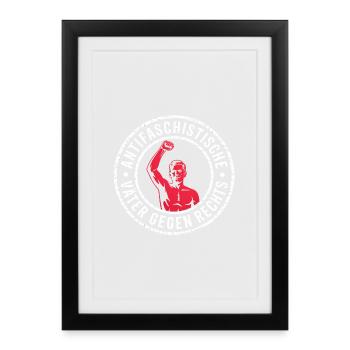Anti-Fascist Fathers Against the Right - Pride Logo - Framed poster (27 × 37 cm) - black - Front