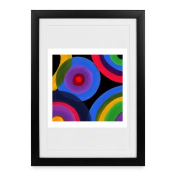 Symphonie des couleurs du cercle - Affiche encadrée (27 × 37 cm) - noir - Devant