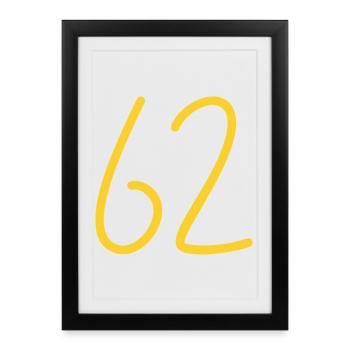 62 - Affiche encadrée (27 × 37 cm) - noir - Devant
