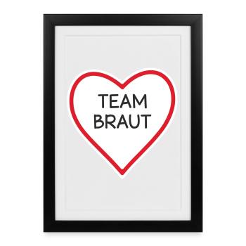HerzTeam Brautdesign - Gerahmtes Poster (27 × 37 cm) - Schwarz - Vorne