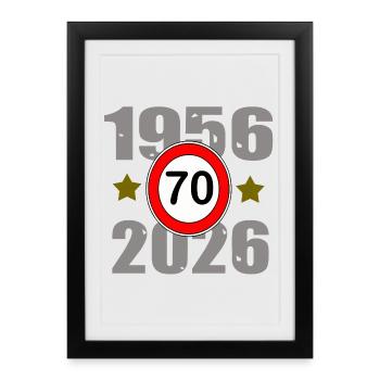 70th anniversary 1956–2026 - Framed poster (27 × 37 cm) - black - Front