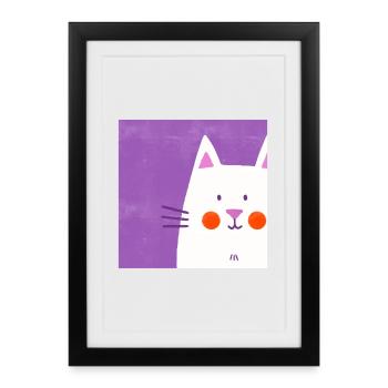 Cat lover - Framed poster (27 × 37 cm) - black - Front