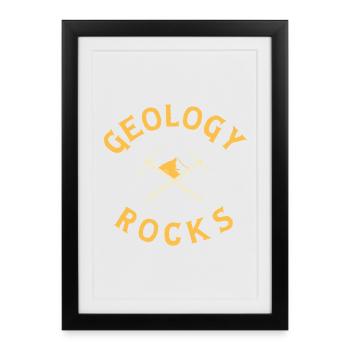 Géologie - Affiche encadrée (27 × 37 cm) - noir - Devant