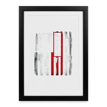 Chief American Flag - Framed poster (27 × 37 cm) - black - Front