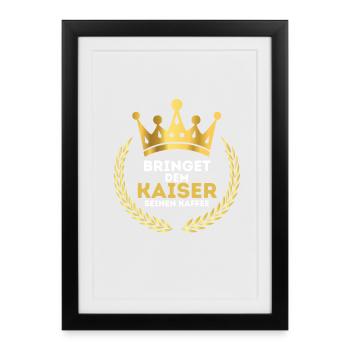 Cadeau amusant pour tous les empereurs - Affiche encadrée (27 × 37 cm) - noir - Devant