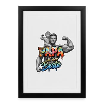DAD IS THE BEST - Framed poster (27 × 37 cm) - black - Front