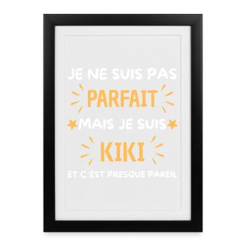 Quote Kiki Funny Funny Name Funny Kiki - Affiche encadrée (27 × 37 cm) - noir - Devant