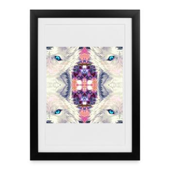 Arctic Wolves Kaleidoscope - Framed poster (27 × 37 cm) - black - Front